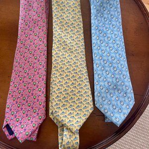 Vineyard Vines Vintage Narrow Silk Ties Lot of 3